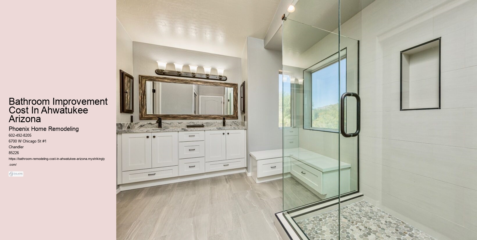 Bathroom Improvement Cost In Ahwatukee Arizona