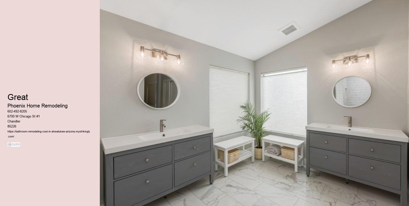 Bathroom Improvement Cost In Ahwatukee Arizona