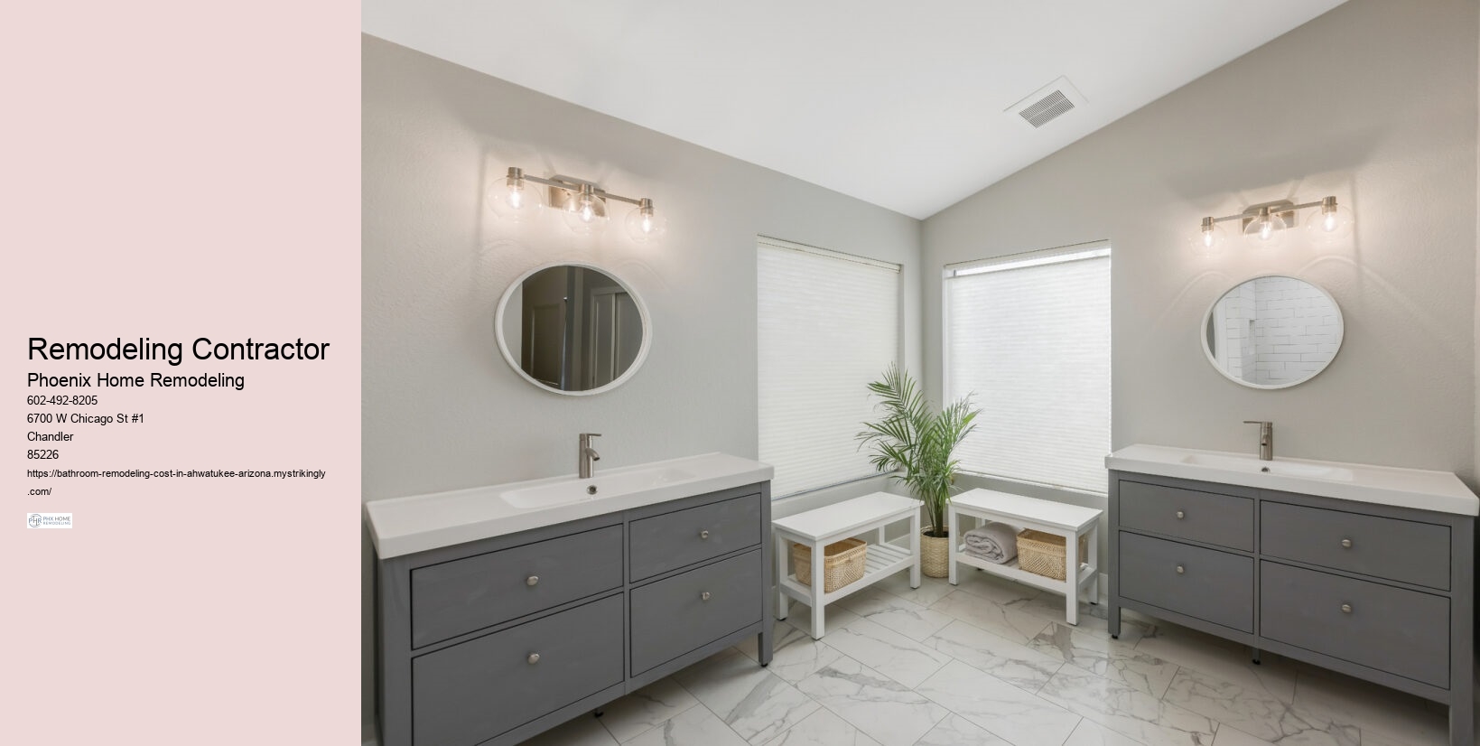 Bathroom Improvement Cost In Ahwatukee Arizona